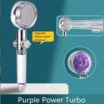 Shower Head Water Saving Flow 360 Degrees Rotating With Small Fan ABS Rain High Pressure Spray Nozzle Bathroom Accessories