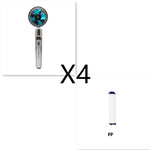 Shower Head Water Saving Flow 360 Degrees Rotating With Small Fan ABS Rain High Pressure Spray Nozzle Bathroom Accessories